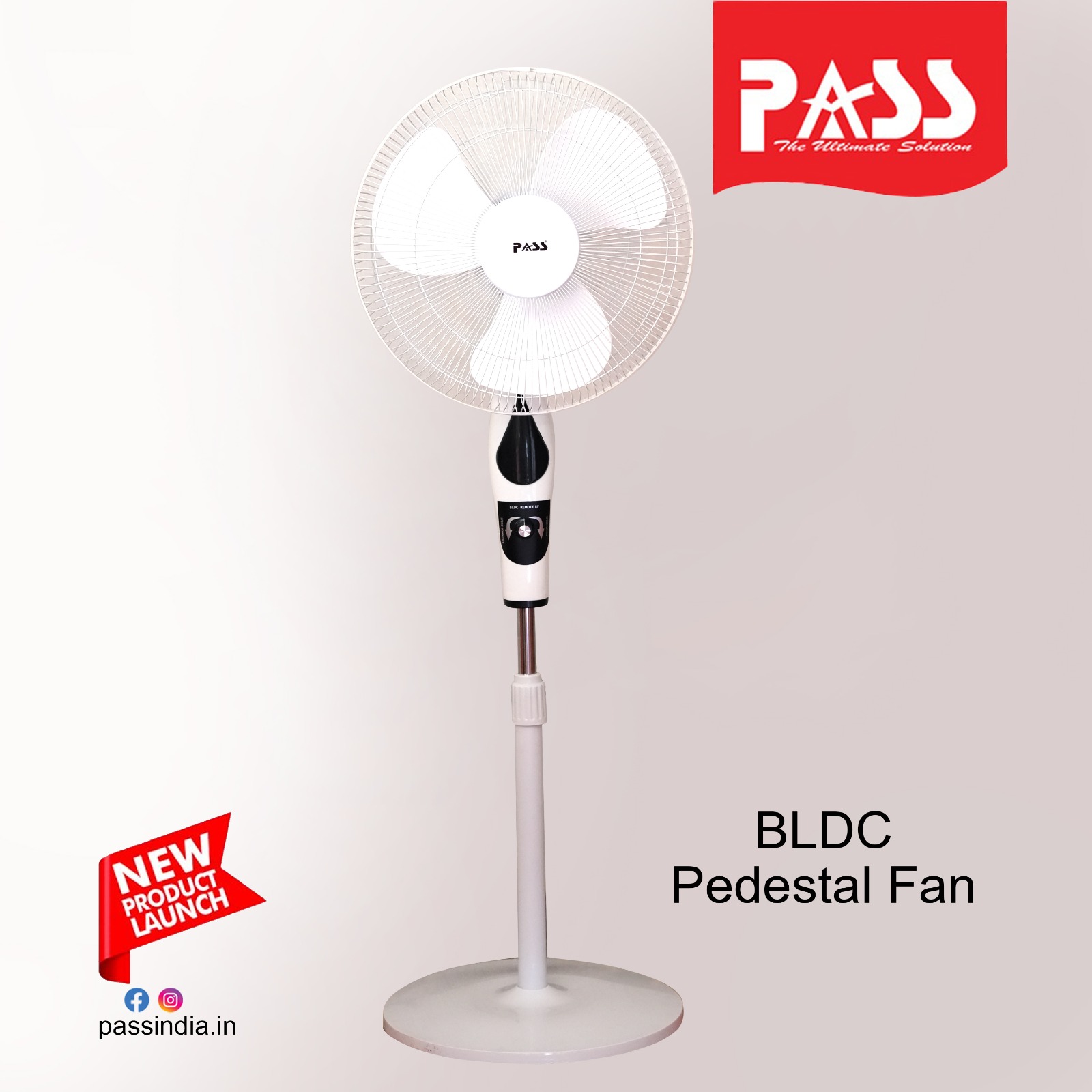 PASS BLDC Pedestal Fan – Energy Efficient, Powerful & Silent Cooling