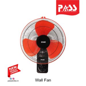 PASS Wall Fan White– Red & Black